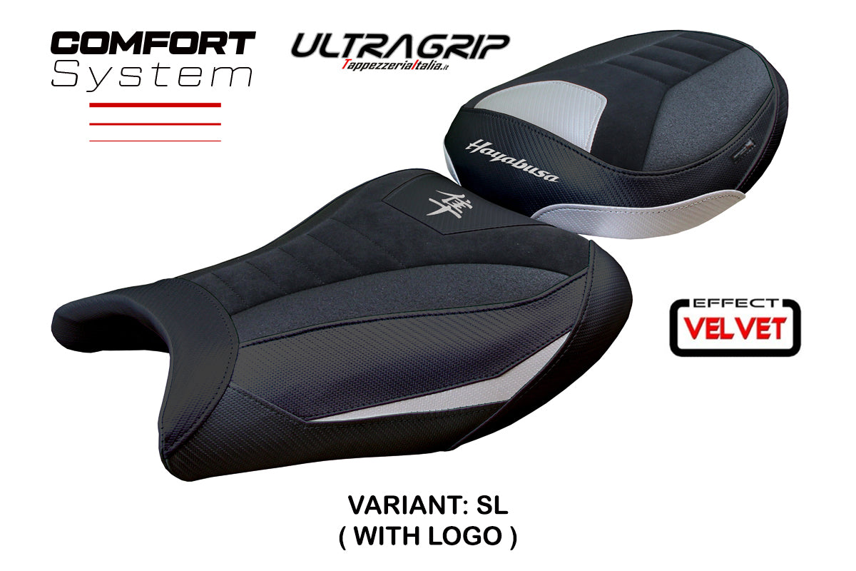 Suzuki GSX 1300 R Hayabusa 2021-2025 Seat Cover Tappezzeria Comfort Grip Silver