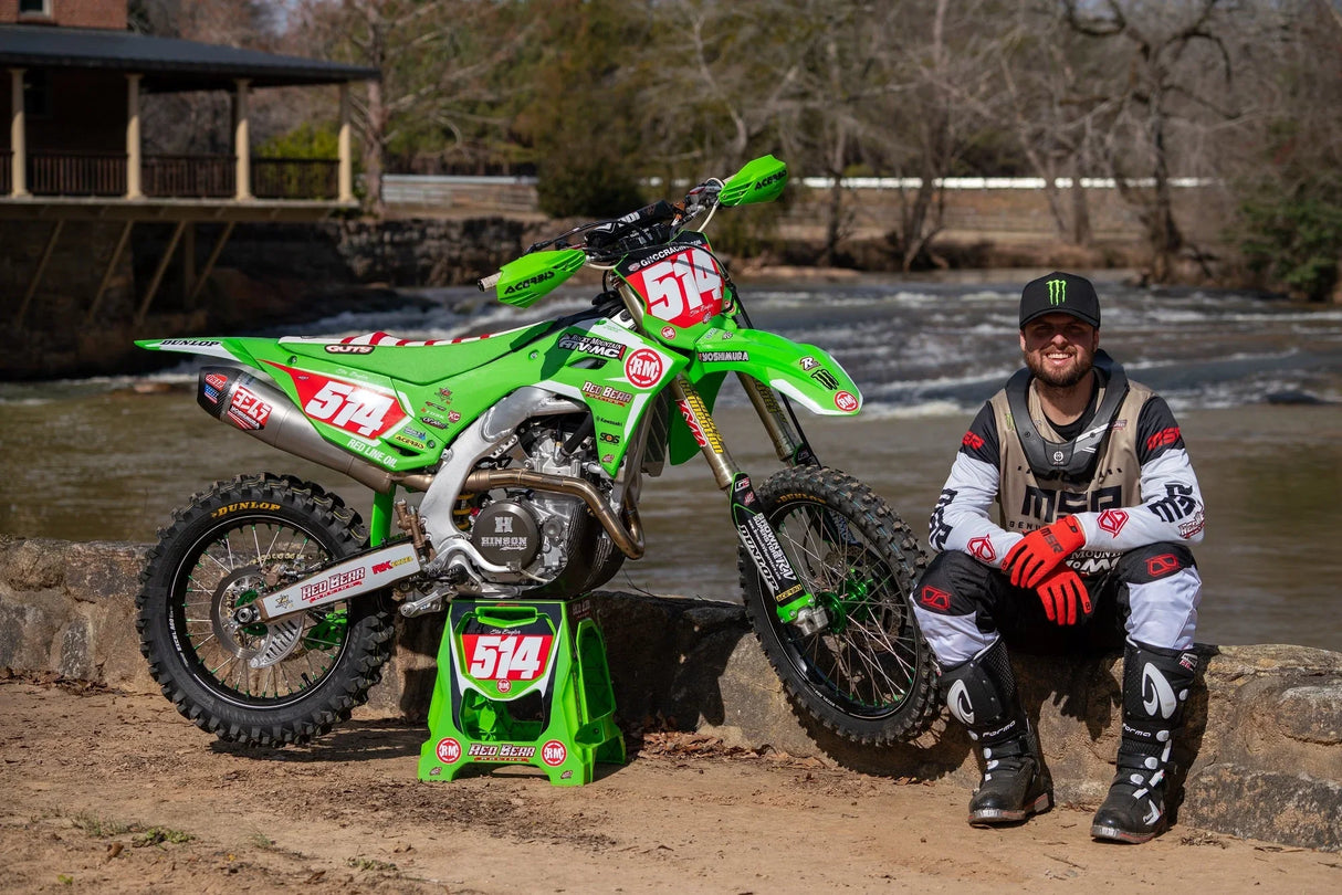 Escape completo de acero inoxidable Yoshimura KX450F 2024 RS-12, con silenciador de acero inoxidable 244730S320 