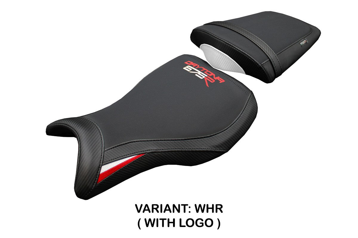 Triumph Daytona 675R 2006-2010 2011 2012 Seat Cover Tappezzeria White Red Black