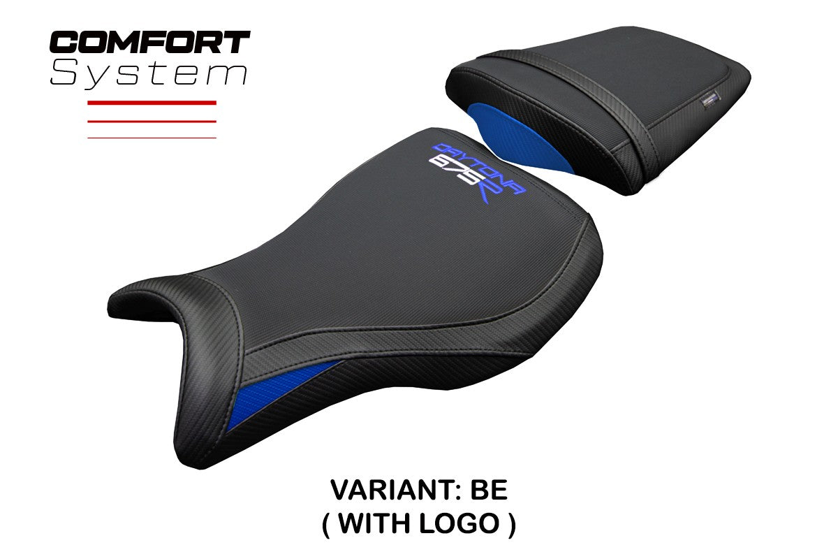 Triumph Daytona 675R 2006-2011 2012 Seat Cover Tappezzeria Comfort Blue Black
