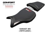 Triumph Daytona 675R 2006-2011 2012 Seat Cover Tappezzeria Comfort White Black