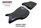 Triumph Daytona 675R 2006-2012 Seat Cover Tappezzeria Comfort White Blue Black