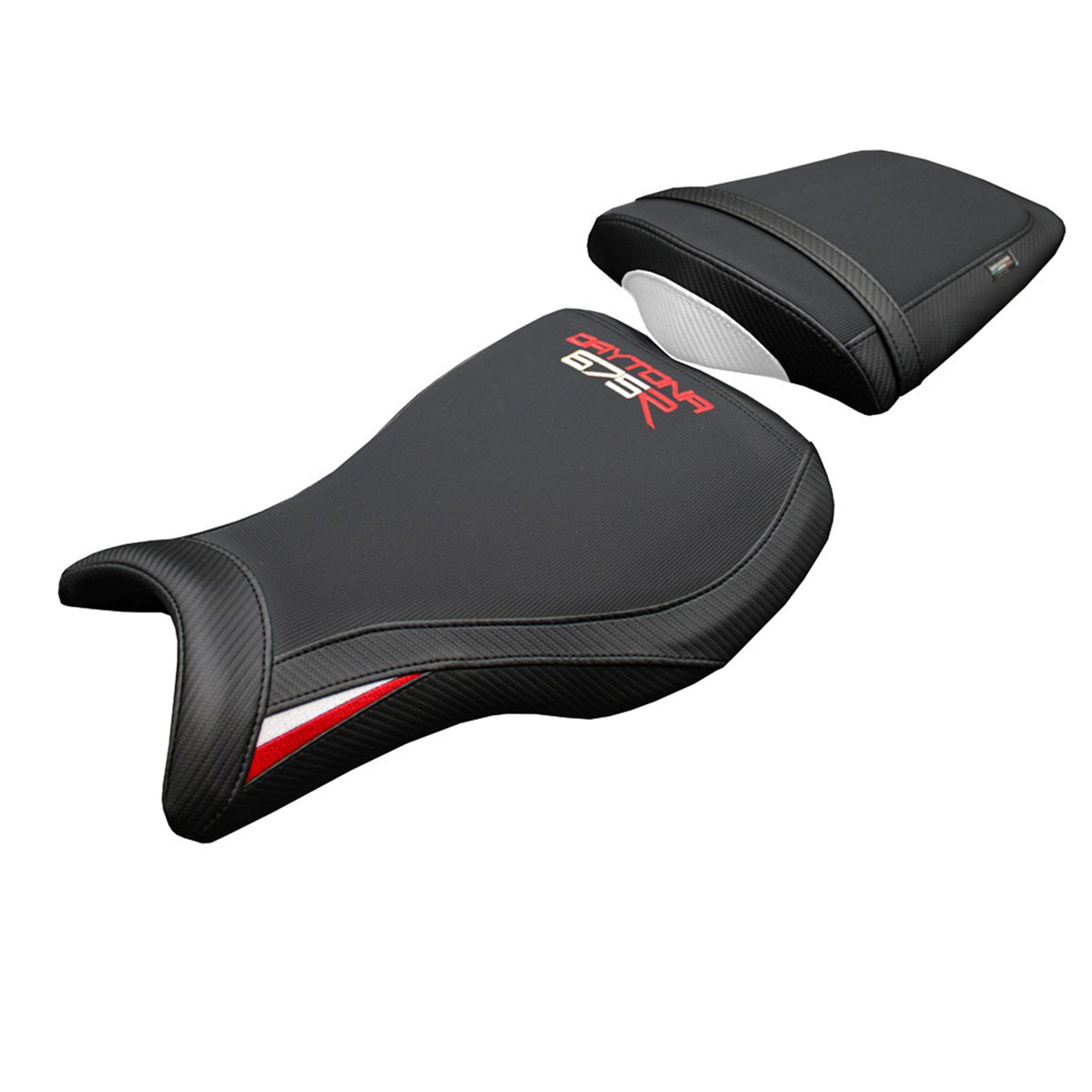 Triumph Daytona 675R 2006-2012 Seat Cover Tappezzeria Comfort White Red Black