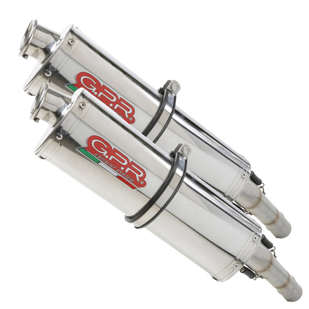 GPR Exhaust for Aprilia Pegaso 3 650 - Pegaso i.e. 1997-2000, Trioval, Dual slip-on Including Removable DB Killers and Link Pipes