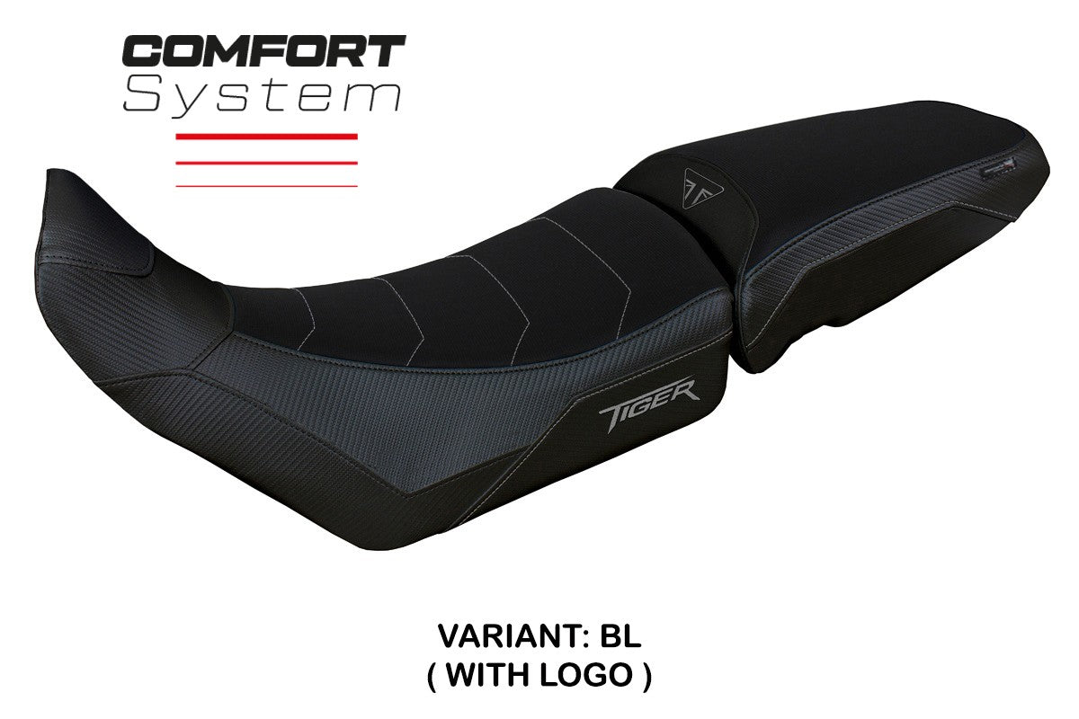 Triumph Tiger 850 Sport 2021-2023 2024 2025 Seat Cover Tappezzeria Comfort Black