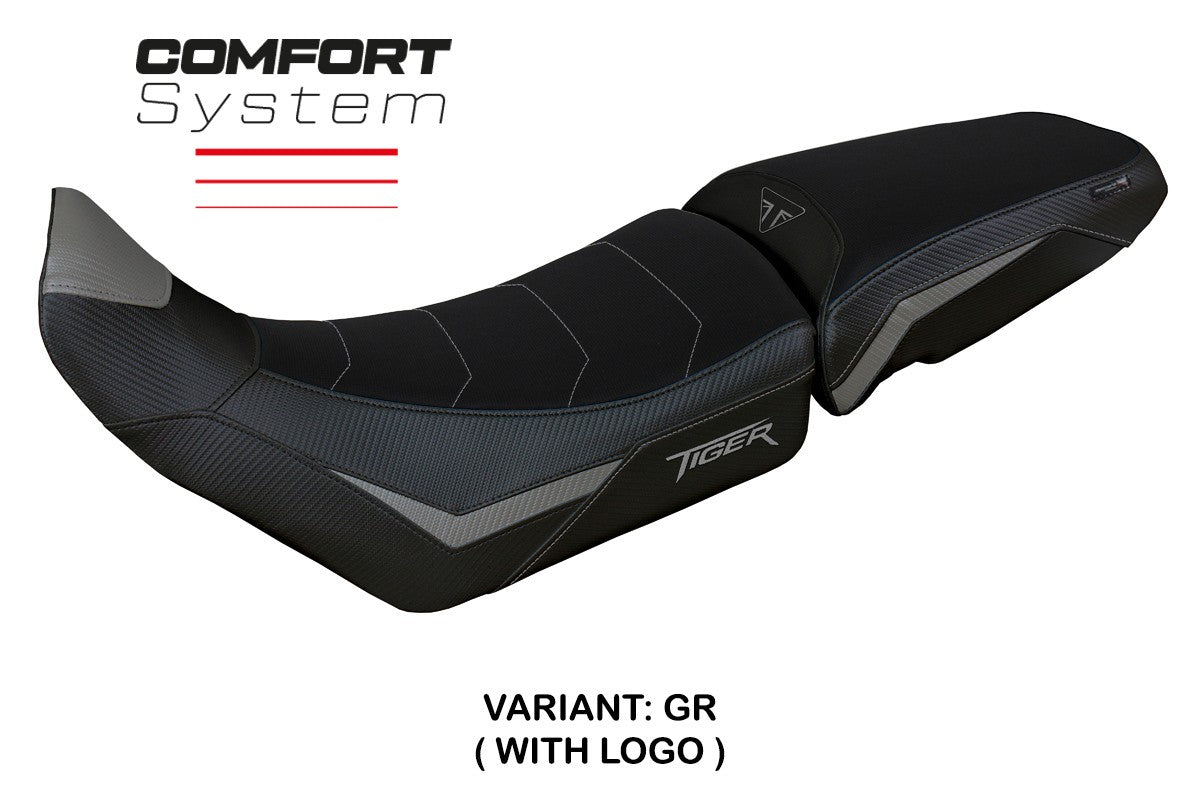 Triumph Tiger 850 Sport 2021-2024 2025 Seat Cover Tappezzeria Comfort Grey Black