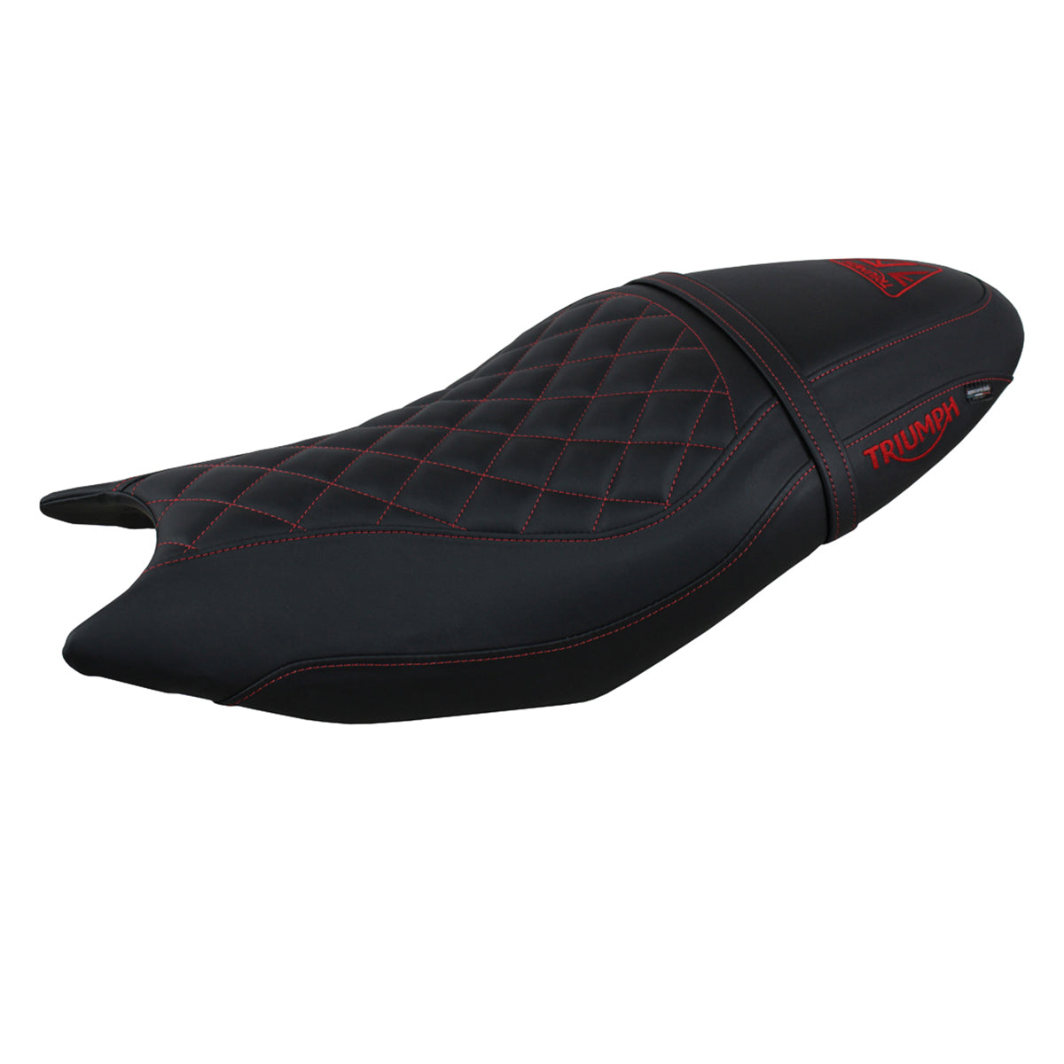 Triumph Trident 660 2021 2022 2023 Seat Cover Tappezzeria Black Red Diamond