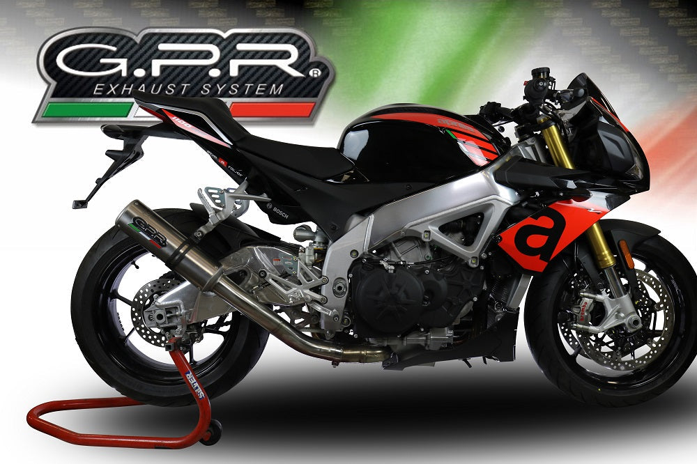 GPR Exhaust for Aprilia Tuono 1100 V4 Rr 2017-2020, M3 Inox , Slip-on Exhaust Including Link Pipe and Removable DB Killer