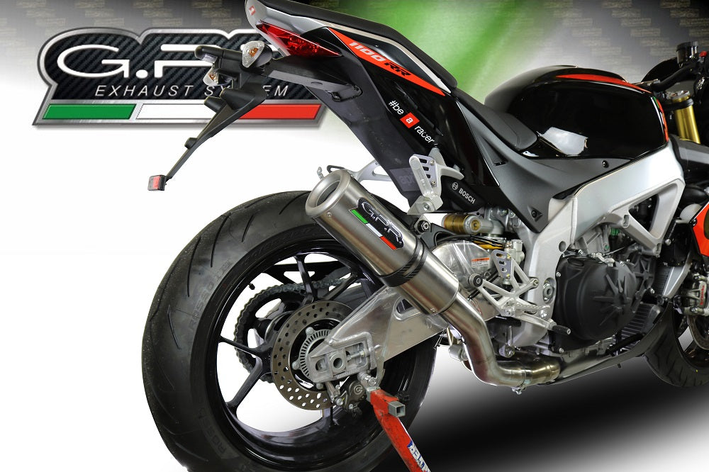 GPR Exhaust for Aprilia Tuono 1100 V4 Rr 2017-2020, M3 Inox , Slip-on Exhaust Including Link Pipe and Removable DB Killer