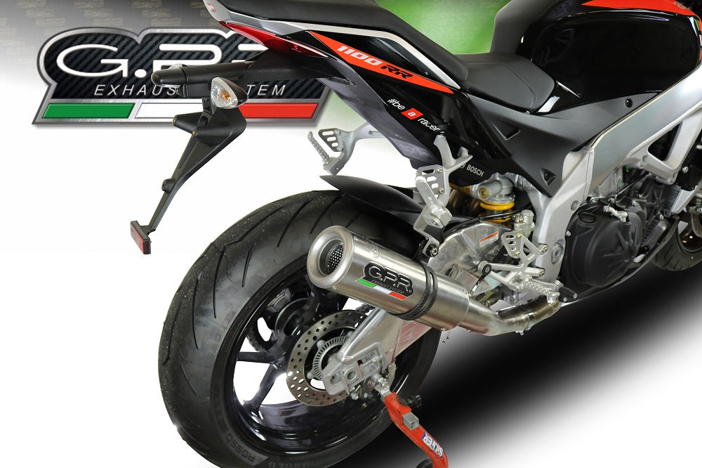 GPR Exhaust for Aprilia Tuono 1100 V4 Rr 2017-2020, M3 Inox , Slip-on Exhaust Including Link Pipe and Removable DB Killer