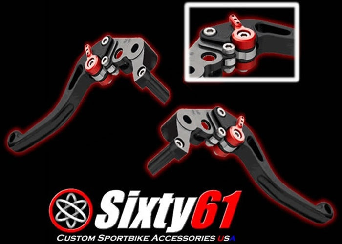 Suzuki Brake & Clutch Levers, Black Shorty Adjustable