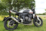 GPR Exhaust System Triumph Trident 660 2021-2023, M3 Titanium Natural, Full System Exhaust, Including Removable DB Killer