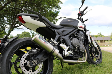 GPR Exhaust System Triumph Trident 660 2021-2023, M3 Titanium Natural, Full System Exhaust, Including Removable DB Killer