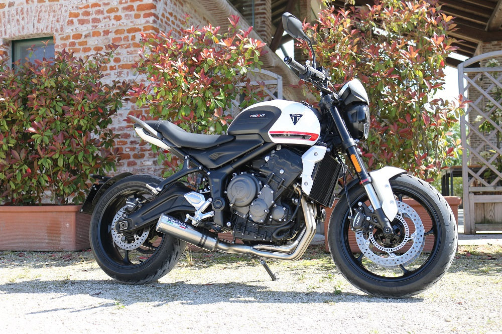 GPR Exhaust System Triumph Trident 660 2021-2023, M3 Titanium Natural, Full System Exhaust, Including Removable DB Killer