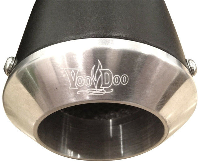 Yamaha Vmax 1700 2009-2020 Exhaust, Race, Black Slip On Stainless Steel by Voodoo