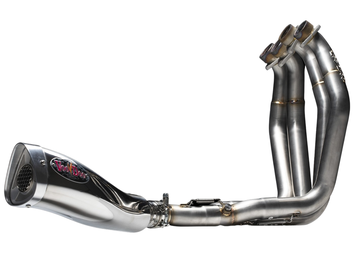 Suzuki Hayabusa Exhaust 1999-2024, 4:1 Full System, Mojo in Polished by Voodoo