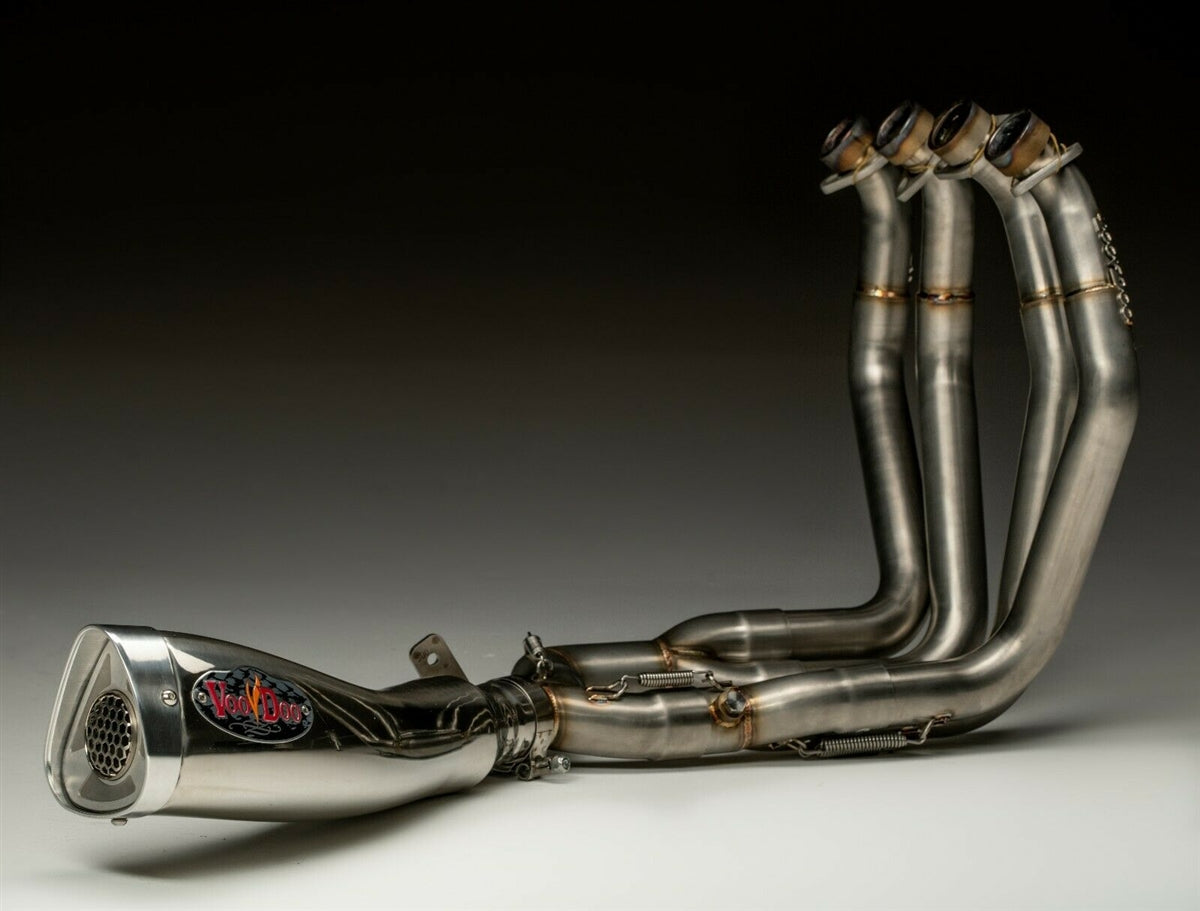 Suzuki Hayabusa Exhaust 1999-2024, 4:1 Full System, Mojo in Polished by Voodoo