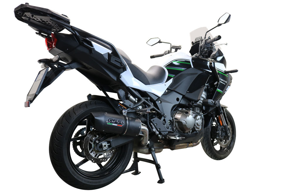 GPR Exhaust System Kawasaki Versys 1000 I.E. 2019-2020, Furore Evo4 Nero, Slip-on Exhaust Including Removable DB Killer and Link Pipe