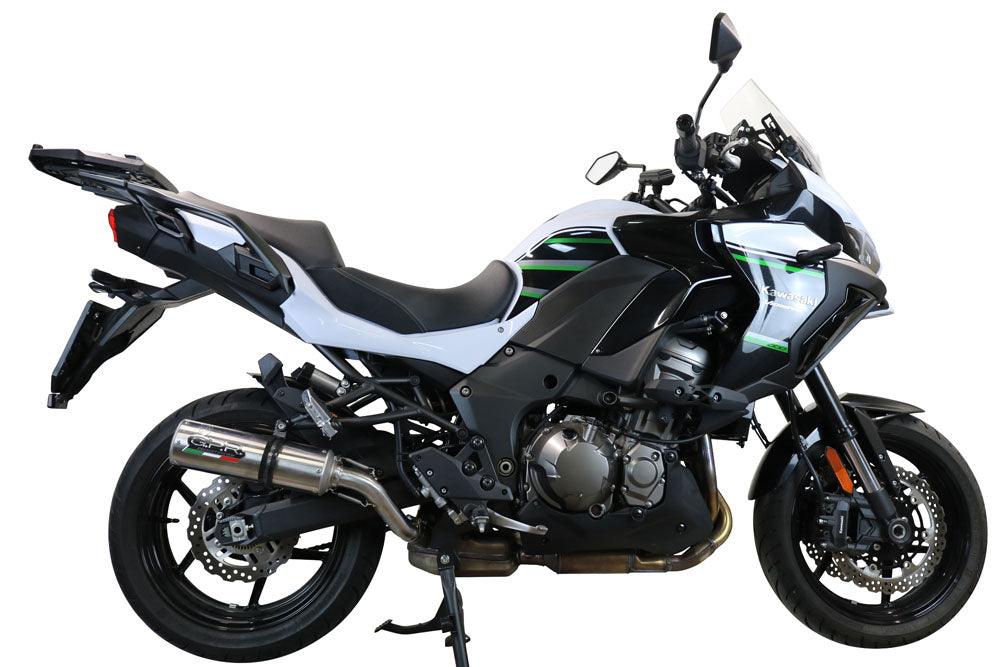 GPR Exhaust System Kawasaki Versys 1000 I.E. 2019-2020, M3 Inox , Slip-on Exhaust Including Removable DB Killer and Link Pipe