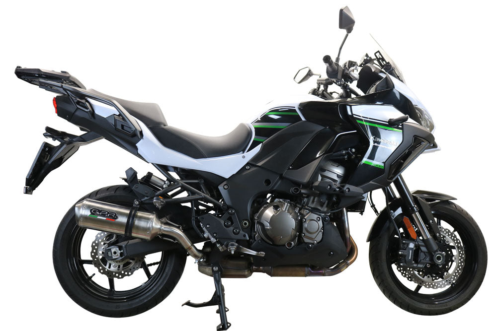 GPR Exhaust System Kawasaki Versys 1000 I.E. 2019-2020, Satinox , Slip-on Exhaust Including Removable DB Killer and Link Pipe