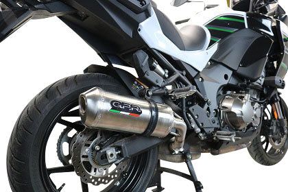 GPR Exhaust System Kawasaki Versys 1000 I.E. 2019-2020, Satinox , Slip-on Exhaust Including Removable DB Killer and Link Pipe