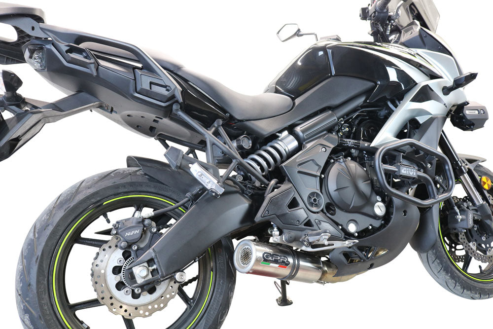 GPR Exhaust System Kawasaki Versys 650 2015-2016, M3 Titanium Natural, Full System Exhaust, Including Removable DB Killer