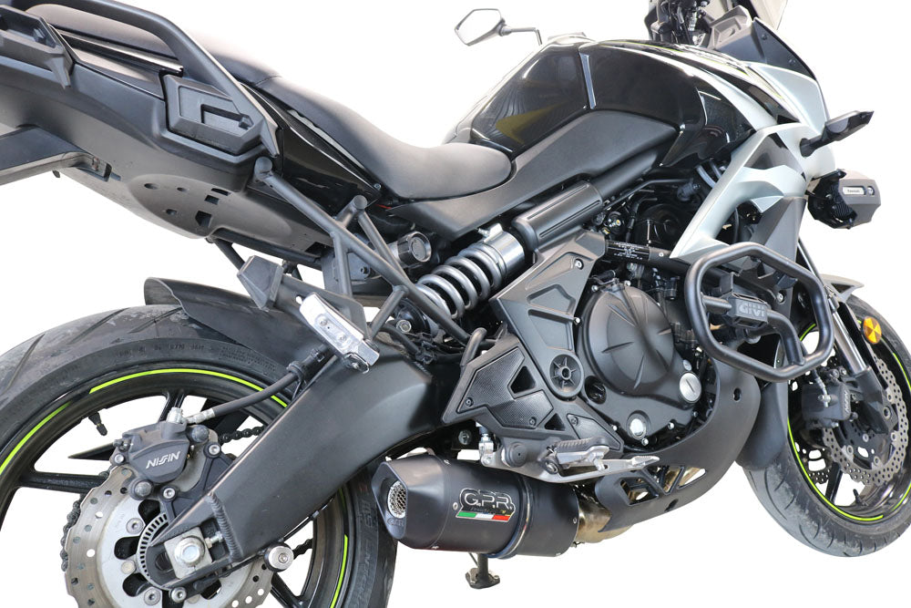 GPR Exhaust System Kawasaki Versys 650 2021-2023, Furore Evo4 Nero, Full System Exhaust, Including Removable DB Killer