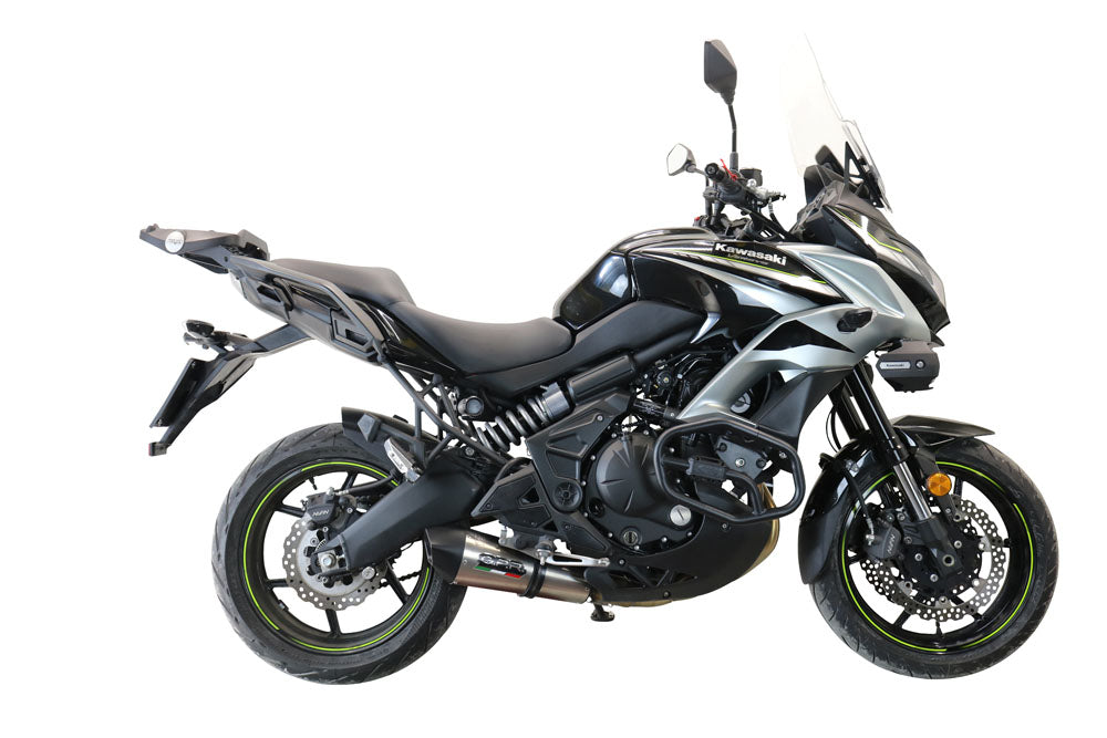 GPR Exhaust System Kawasaki Versys 650 2017-2020, Gpe Ann. Titanium, Full System Exhaust, Including Removable DB Killer