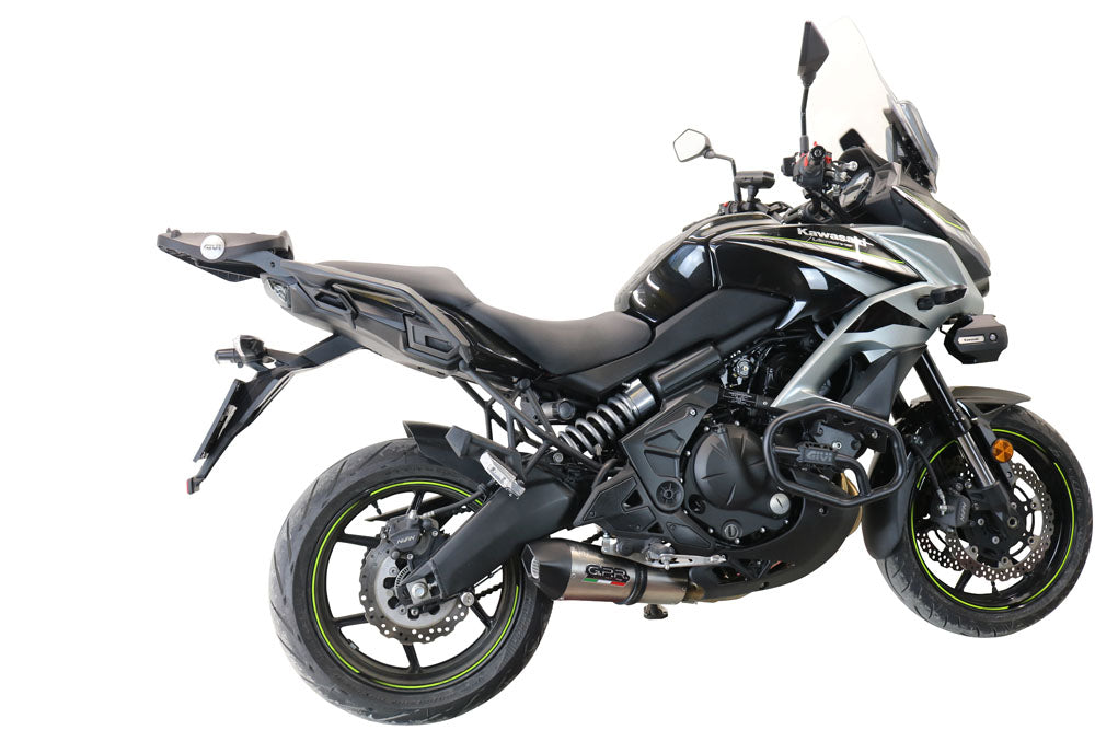 GPR Exhaust System Kawasaki Versys 650 2017-2020, Gpe Ann. Titanium, Full System Exhaust, Including Removable DB Killer