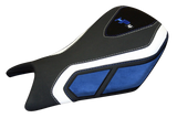 Volcano Seat Covers, BMW S1000RR HP4 2013-2014, Front, Carbon Look and Grip  in Black and Blue