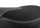 Volcano Seat Covers, Suzuki Hayabusa 2008-2020, Front and Rear, Carbon Look and Grip  in Black and Red