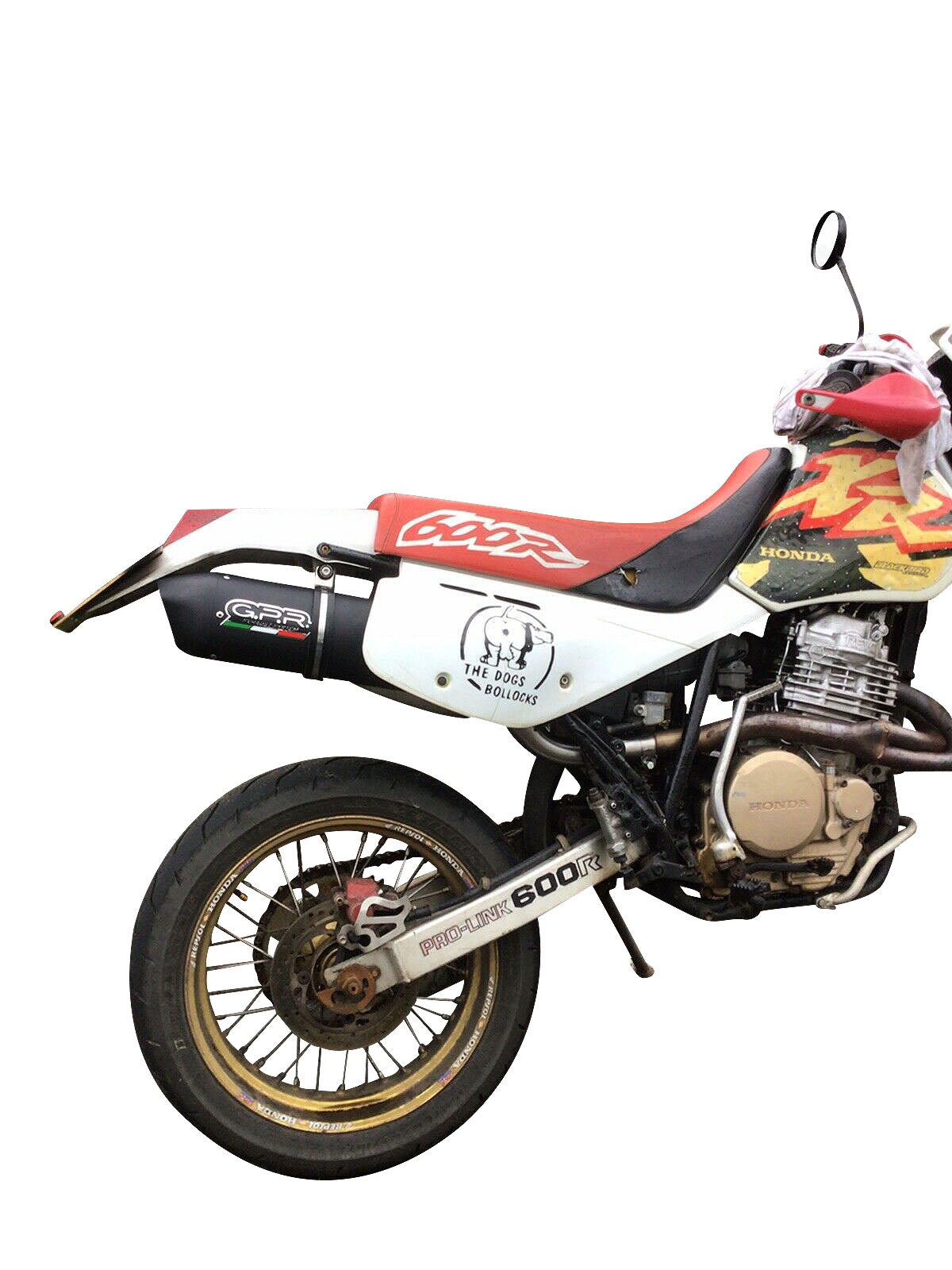 GPR Exhaust System Honda XR600R 1990-1998, Furore Poppy, Slip-on Exhaust Including Removable DB Killer and Link Pipe