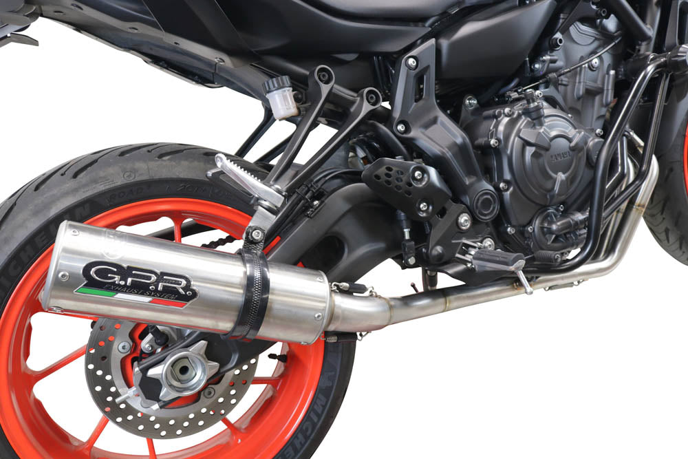 GPR Exhaust System Yamaha MT07 2021-2023, M3 Inox , Full System Exhaust, Including Removable DB Killer