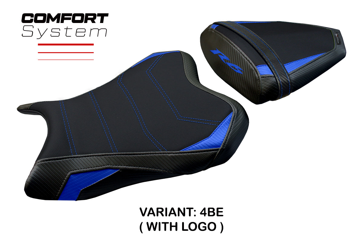 Yamaha YZF R6 2006 2007 Seat Cover Tappezzeria Comfort Blue Black 06 07