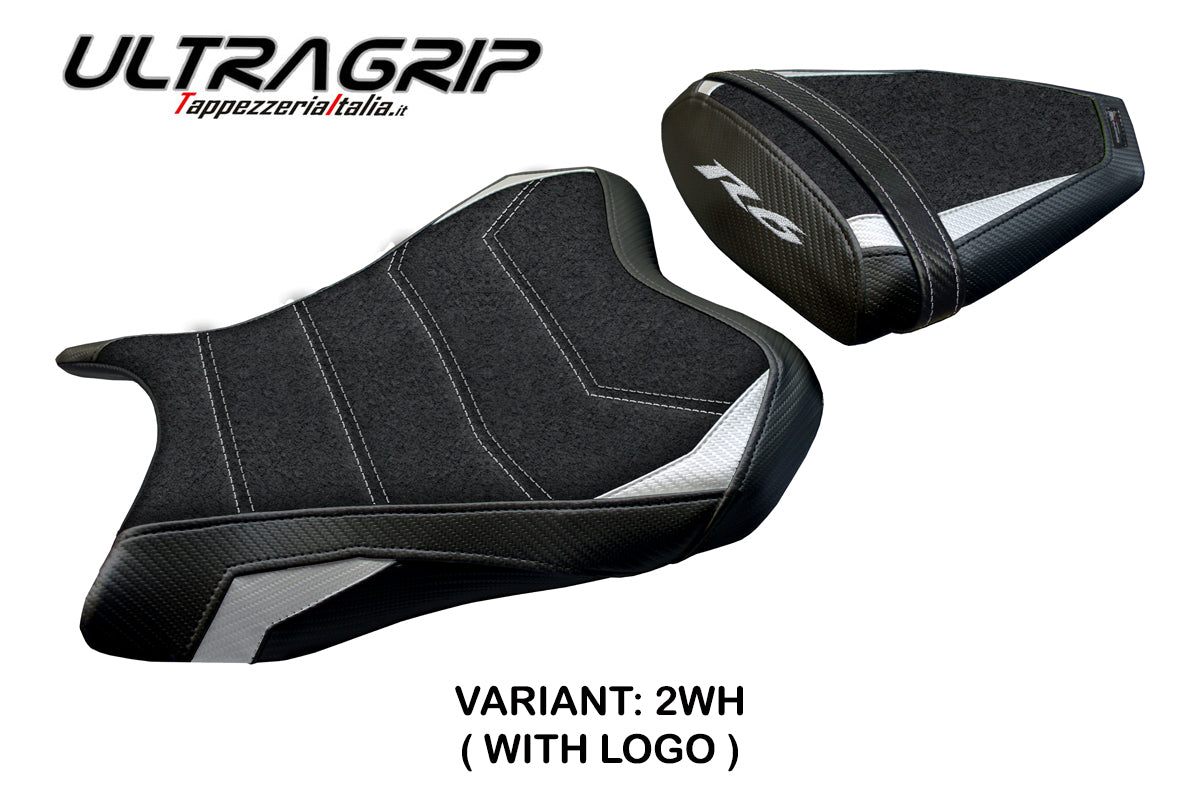 Yamaha YZF R6 2006 2007 Seat Cover Tappezzeria Ultragrip White Black 06 07