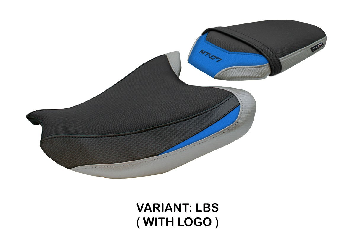 Yamaha MT 07 2025 Seat Cover Tappezzeria Silver Light Blue Black