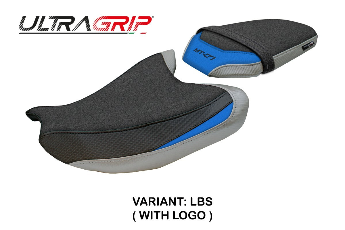Yamaha MT 07 2025 Seat Cover Tappezzeria Ultragrip Silver Light Blue Black