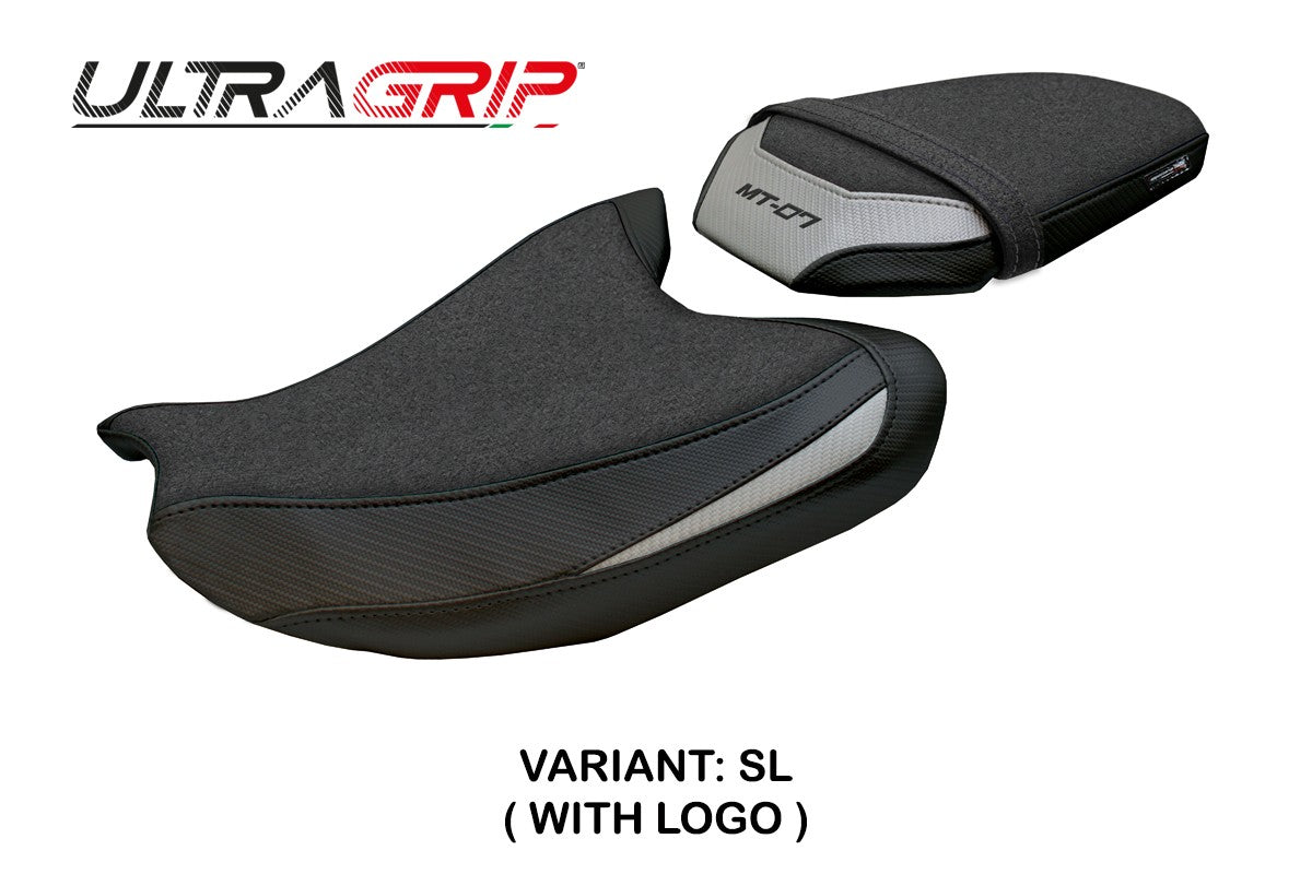 Yamaha MT 07 2025 Seat Cover Tappezzeria Ultragrip Silver Black