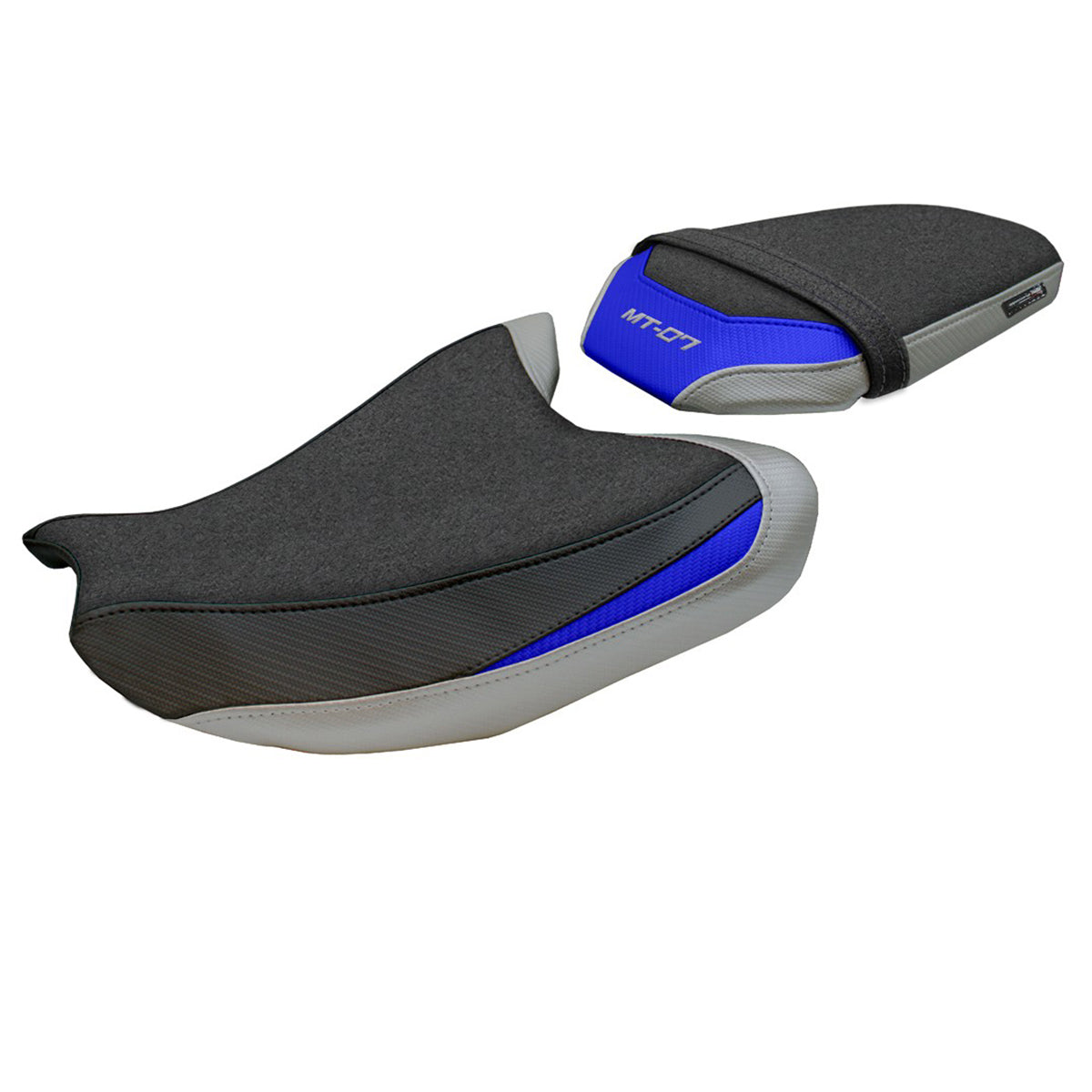 Yamaha MT 07 2025 Seat Cover Tappezzeria Ultragrip Silver Blue Black