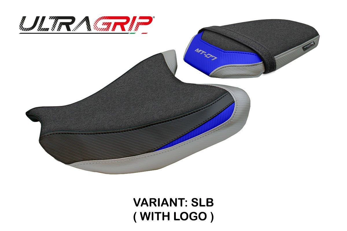 Yamaha MT 07 2025 Seat Cover Tappezzeria Ultragrip Silver Blue Black