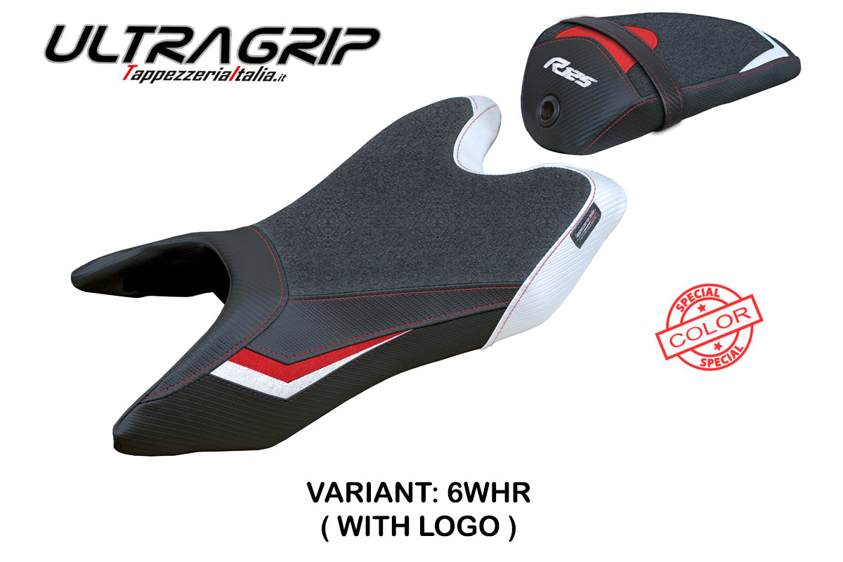 Yamaha YZF R125 2019-2021 2022 2023 Seat Cover Tappezzeria Ultragrip White Red