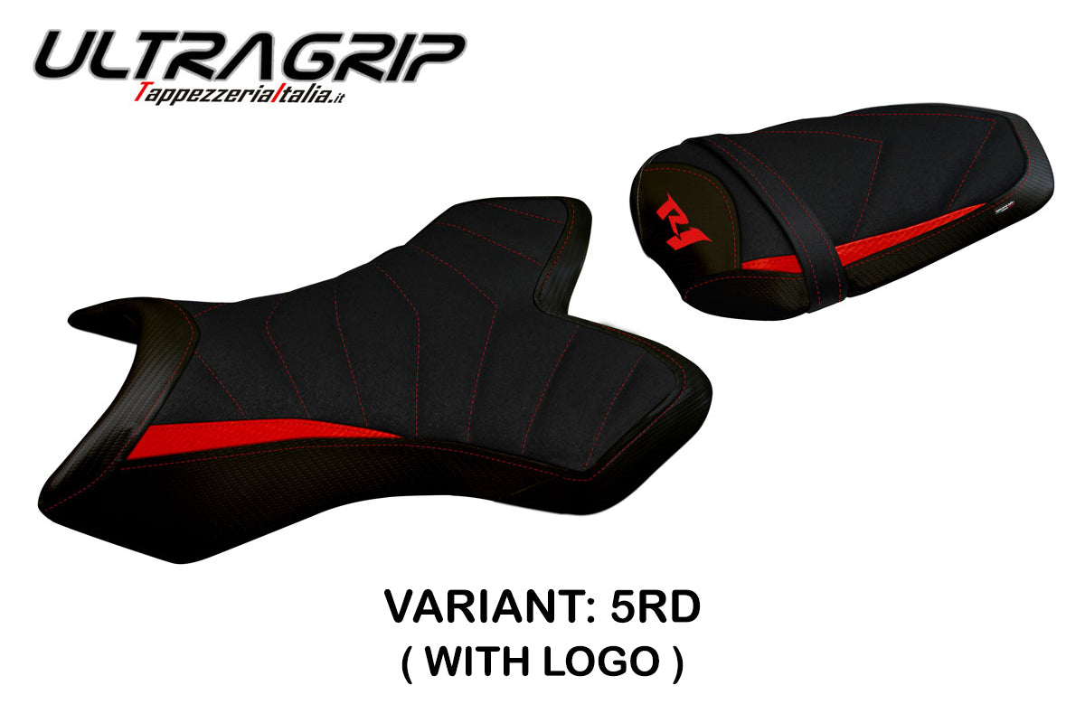 Yamaha YZF R1 2004 2005 2006 Seat Cover Tappezzeria Ultragrip Red Black