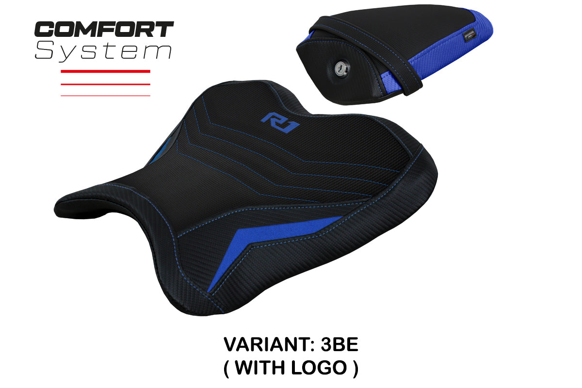 Yamaha YZF R1 2015-2020 2021 2022 2023 Seat Cover Tappezzeria Comfort Blue