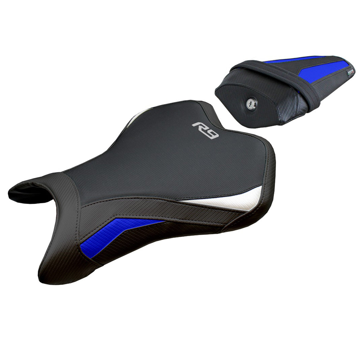 Yamaha R9 2025 Seat Cover Tappezzeria Blue White Black
