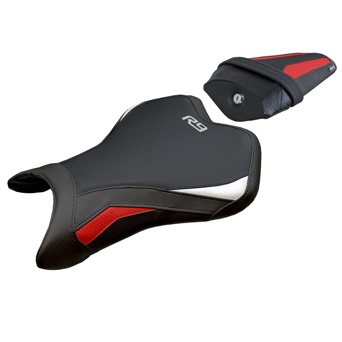 Yamaha R9 2025 Seat Cover Tappezzeria Red White Black