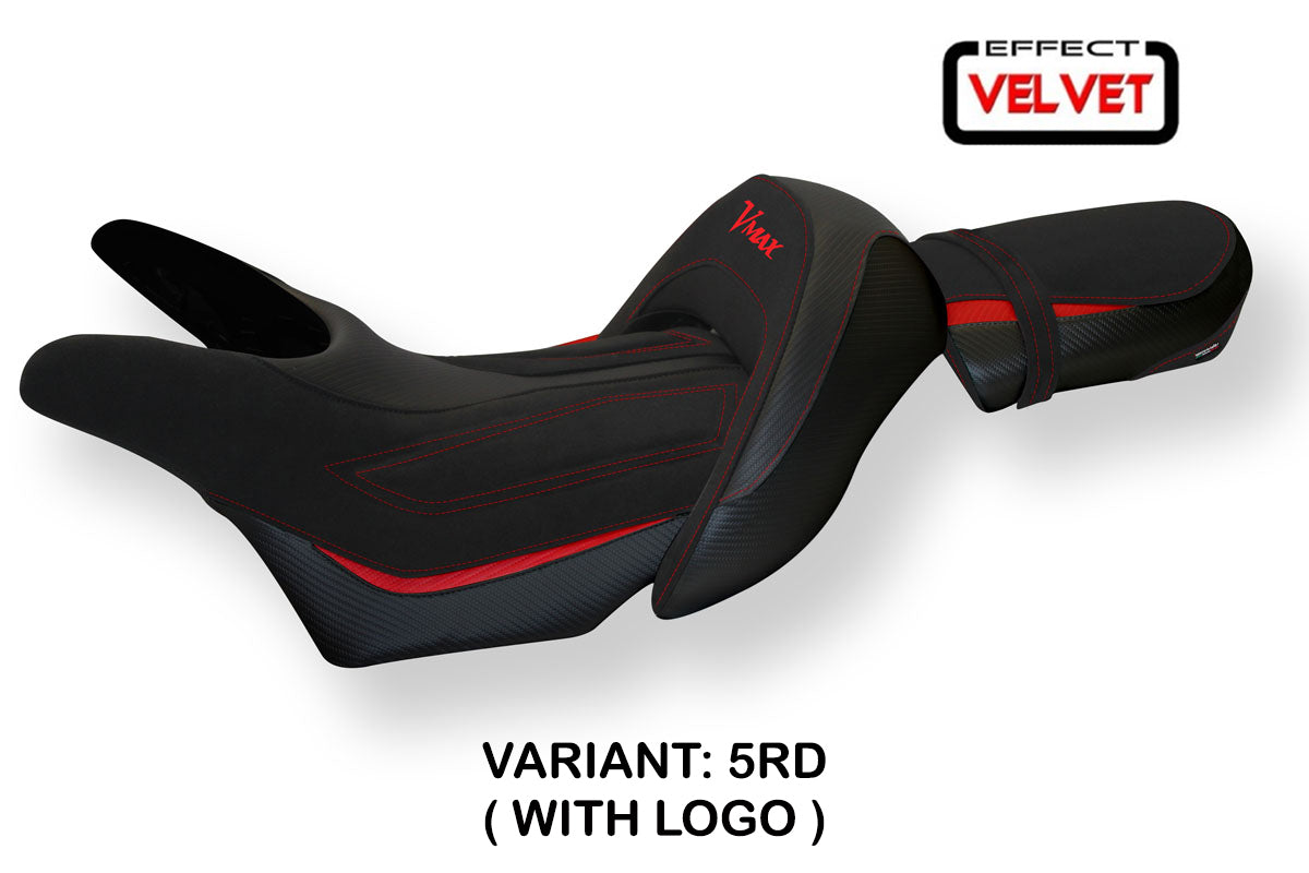 Yamaha V-Max 1700 2008-2015 2016 2017 Seat Cover Tappezzeria Velvet Red Black