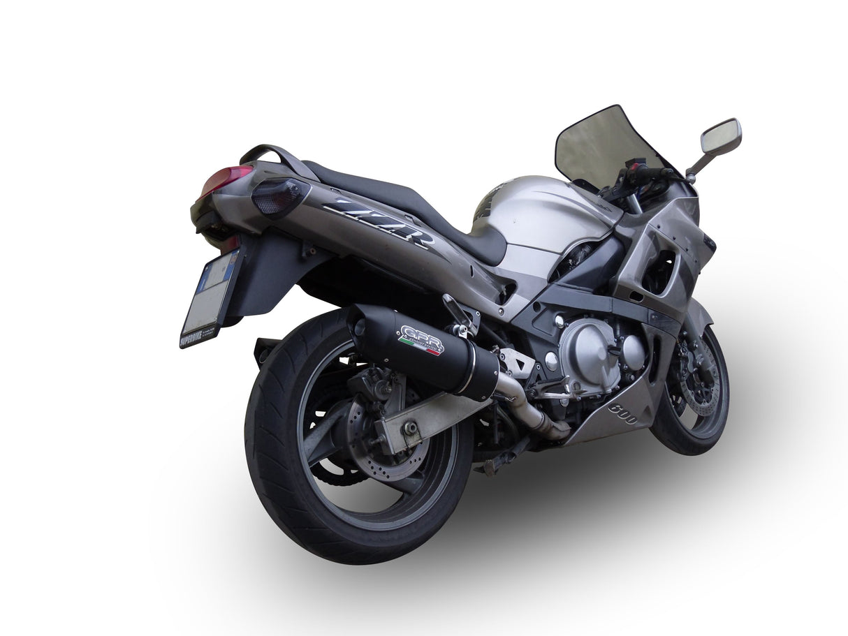 GPR Exhaust System Kawasaki ZZR600 2002-2006, Furore Nero, Dual slip-on Including Removable DB Killers and Link Pipes