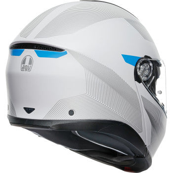 AGV Tourmodular Motorcycle Helmet - Frequency - Light Gray/Blue - Large 211251F2OY00614