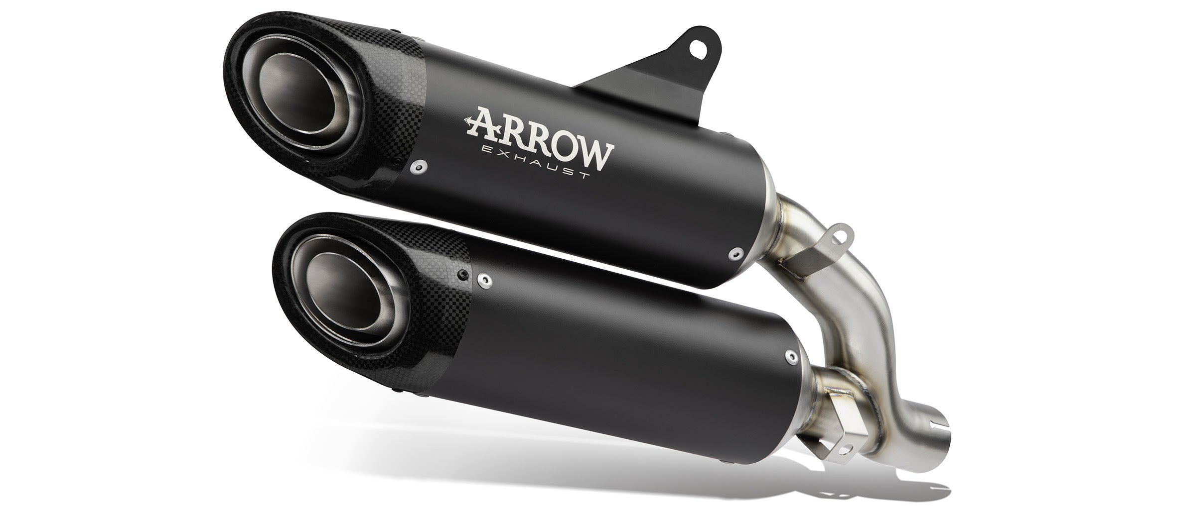 71939PRN Arrow Round-Sil Slip-on Exhausts, Titanium Dark for