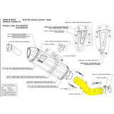 AKRAPOVIC Titanium Link Pipe for Aprilia RSV4 (2009-2016) and Tuono V4 (2011-2016) L-A10SO6T